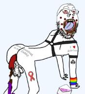 aids arm bbc bloodshot_eyes dildo flag gay glasses leg lgbt monkeypox nsfw open_mouth penis poop prolapse queen_of_spades soyjak stubble tattoo text tongue variant:gapejak virus worm yellow_teeth // 797x872 // 550.4KB