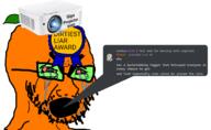 award crying discord froot glasses orange_skin speech_bubble stubble text variant:cryboy_soyjak // 1856x1142 // 483.1KB