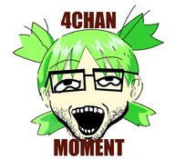 4chan anime ear glasses green_hair hair open_mouth soyjak stubble text variant:snoojak white_skin yotsoyba // 936x853 // 193.1KB