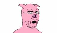 animal animated ear glasses open_mouth pig pink_skin russo_ukrainian_war soyjak stubble talking text tongue ukraine variant:imhotep // 1232x724 // 142.0KB