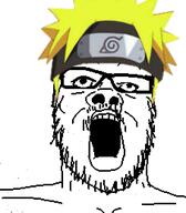 anime forehead_protector glasses hair headband konohagakure_symbol naruto_(series) open_mouth soyjak stubble uzumaki_naruto variant:a24_slowburn_soyjak yellow_hair // 454x520 // 88.6KB