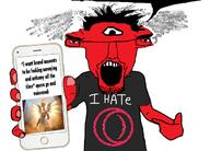 activision_blizzard angry arm clothes fume glasses hair hand holding_object holding_phone i_hate iphone merge meta:duplicate multiple_eyes open_mouth opera opera_gx overwatch phone pointing red_skin soyjak speech_bubble_empty stubble subvariant:chudjak_front text tshirt variant:chudjak variant:markiplier_soyjak variant:shirtjak video_game // 680x490 // 225.2KB