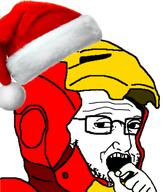 arm christmas glasses hand iron_man open_mouth soyjak stubble variant:soyak // 561x662 // 207.5KB