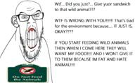 angry bald clothes dont_feed_the_animals ear glasses hand stubble teeth text variant:feraljak // 1968x1216 // 363.5KB