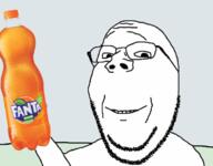 arm fanta glasses holding_object smile soyjak stubble subvariant:wholesome_soyjak variant:gapejak // 626x490 // 174.8KB