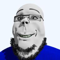 3d clothes glasses smile soyjak stubble subvariant:wholesome_soyjak variant:gapejak // 1000x1000 // 1.0MB