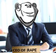 ceo closed_mouth ear evil ominous rape smile soyjak stubble text variant:impish_soyak_ears // 720x689 // 462.6KB