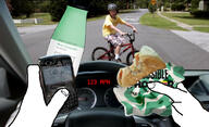 bicycle blackberry bottle car child closed_mouth driving eating glasses hamburger hand helmet holding_object holding_phone imminent_death impossible_whopper irl mirror mustache phone plastic_bottle pov road soy soyjak soylent soylent_(mint_chocolate) soylent_bottle speedometer variant:a24_slowburn_soyjak // 768x469 // 91.7KB