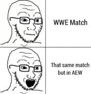 aew closed_mouth glasses meme neutral open_mouth soyjak stubble variant:soyak wwe // 723x750 // 210.9KB