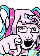 ame-chan anime blue_hair chouzetsusaikawatenshi-chan clothes eyelashes glasses hair hair_bow hair_ornament hand harajuku looking_at_you multicolored_hair nail_polish needy_girl_overdose needy_streamer_overload open_mouth painted_nails pink_hair pointing pointing_at_viewer purple_hair sailor_collar school_uniform serafuku soyjak stubble twintails unifotm variant:soyak video_game // 644x900 // 61.4KB