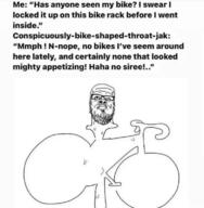 beard bicycle closed_mouth glasses meme soyjak sweating text throat variant:a24_slowburn_soyjak vore // 750x765 // 295.7KB