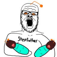 antenna black_children cuck glasses mustache open_mouth orange_eyes reddit soyjak stepfather stubble variant:a24_slowburn_soyjak // 680x680 // 188.9KB