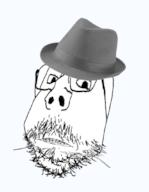 clothes distorted fedora glasses hat mustache soyjak stubble subvariant:scholar variant:gapejak // 829x1067 // 229.8KB