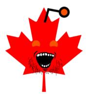 antenna canada flag leaf open_mouth orange_eyes reddit soyjak stubble variant:snoojak // 832x872 // 107.8KB