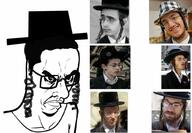 clothes glasses hair hat irl judaism soyjak subvariant:chudjak_seething top_hat variant:chudjak // 1024x710 // 92.7KB