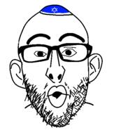 clothes glasses hat judaism kippah open_mouth soyjak star star_of_david stubble variant:nojak // 443x523 // 7.0KB