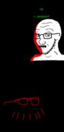 2soyjaks glasses glowing invisible meeting no_face red red_glasses red_stubble scared shocked stubble variant:poopson variant:soyak // 720x1464 // 99.5KB