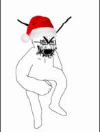 angry animated arm bloodshot_eyes christmas clothes crying dance full_body glasses hand hat large_eyebrows leg open_mouth santa santa_hat selfish_little_fuck soyjak stubble variant:cryboy_soyjak // 536x706 // 1.1MB