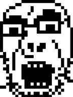 glasses open_mouth pixel_art soyjak stubble variant:cobson // 501x664 // 2.9KB