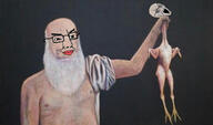 2soyjaks beard chicken diogenes glasses greece open_mouth philosopher smile smug soyjak stretched_mouth stubble variant:chudjak variant:soyak // 1331x786 // 322.5KB