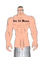 buff bwc clothes glasses incel incel_flag meta:not_a_soyjak penis subvariant:muscular_chud tattoo variant:chudjak // 1698x2311 // 1007.6KB