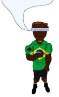 bbc black_skin brazil brown_hair buff ear flag flag:brazil full_body hair queen_of_spades shadowmario soybooru soyjak space speech_bubble speech_bubble_empty subvariant:chudjak_front text variant:chudjak // 981x1608 // 74.0KB