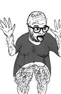 arm clothes cuck glasses gynaecomastia hairy hand hands_up leg nsfw open_mouth penis soyjak stubble tattoo togglebott tongue tshirt twp variant:togglebott // 813x1262 // 70.4KB