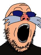 dr_eggman_nega glasses grey_hair hair mustache open_mouth pink_nose sega sonic sonic_rivals sonic_rush sonic_the_hedgehog soyjak stubble sunglasses variant:gapejak video_game white_skin // 600x800 // 20.2KB