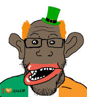 amerimutt balding black_skin brown_skin country ear flag flag:ireland ginger ginger_hair glasses hair i_heart_nigger i_love ireland leprechaun leprechaun_hat mutt nigger orange_hair potato potatto red_hair soyjak stubble top_hat variant:markiplier_soyjak // 1345x1500 // 435.3KB