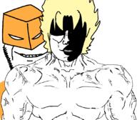 2soyjaks anime buff closed_mouth dio_brando glasses hair jojos_bizarre_adventure muscles ominous shadow shadow_dio soyjak stand_(jojo) stubble subvariant:chudjak_front subvariant:muscular_chud the_world variant:chudjak variant:impish_soyak_ears yellow_hair // 1059x929 // 98.2KB