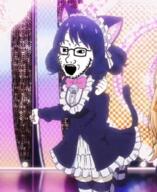 animated anime cat_ear dance dress glasses open_mouth soyjak stubble variant:soyak // 294x359 // 1.9MB