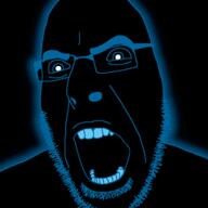 BBGhast black_skin glasses glowing open_mouth stubble the_master_stuff variant:cobson white_eyes // 721x720 // 2.0MB