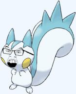 angry ear glasses large_tail monster mustache nintendo open_mouth pachirisu pokemon sinnoh soyjak squirrel variant:feraljak video_game // 810x1000 // 345.9KB