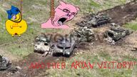 2soyjaks animal aryan azov_battalion blood bloodshot_eyes bradley crying destruction glasses hanging leopard_tank neovagina oink pig pink_skin rope soyjak stubble suicide tank text tongue ukraine ukrop variant:imhotep variant:impish_soyak_ears war yellow_teeth // 1280x718 // 1.8MB