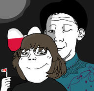 2soyjaks bow bowtie brown_hair child closed_mouth clothes country ear female flag girl glasses green_eyes hair hand hat holding_flag holding_object kuz loli poland polish smile sobot soyjak subvariant:soylita tagme_clothes variant:gapejak variant:kuzjak wink // 1160x1120 // 386.3KB