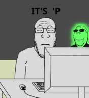 2soyjaks central_intelligence_agency child_sexual_abuse_material closed_eyes closed_mouth clothes computer federal_bureau_of_investigation frown glasses glowie glowing glownigger green_skin its_over screen smile soyjak stubble subvariant:wholesome_soyjak sunglasses text variant:gapejak variant:markiplier_soyjak // 1511x1661 // 345.1KB