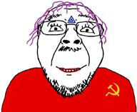 communism glasses hair hammer_and_sickle happy mustache pedophile purple_hair smile soyjak stubble tattoo tranny variant:bernd // 880x719 // 183.0KB