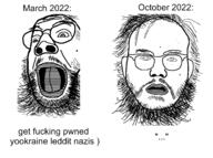 2022 2soyjaks beard chapo_trap_house cushbomb glasses march matt_christman october open_mouth russia soyjak ukraine variant:unknown // 2444x1818 // 225.1KB