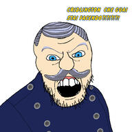 angry blue_uniform elder fireman_sam fireman_uniform italy looking_at_you mustache old open_mouth soyjak station_officier_steele_(fireman_sam) stubble teeth text uniform variant:feraljak // 1500x1500 // 811.7KB