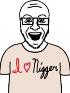 clothes glasses heart i_heart_nigger i_love nigger open_mouth smosh soyjak stubble text variant:unknown // 438x578 // 15.9KB